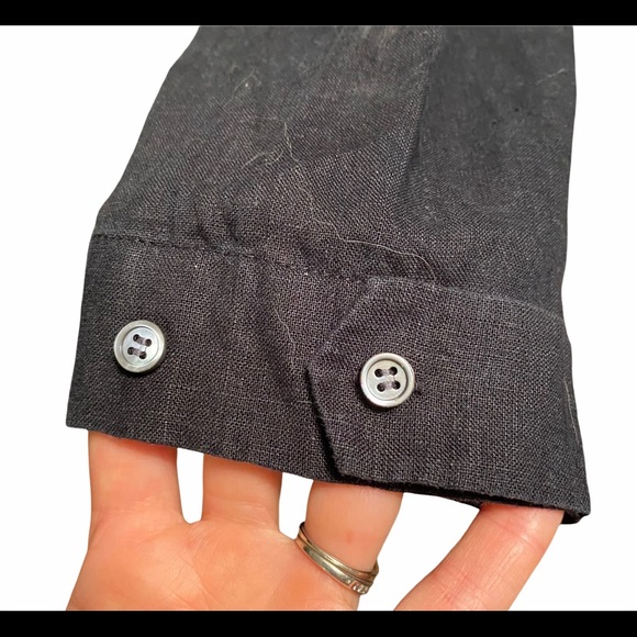 Theory Collarless Minitive Linen Top/Jacket - Picture 8 of 8